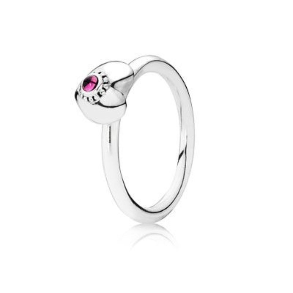 PANDORA DAINTY HEART RING W STONE